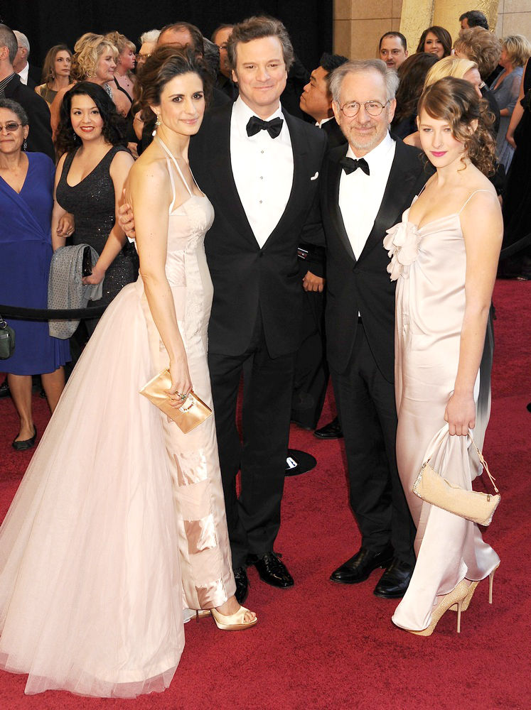 Livia Giuggioli;Colin Firth;Steven Spielberg;Sasha Spielberg;<br>83rd Annual Academy Awards (Oscars) - Arrivals