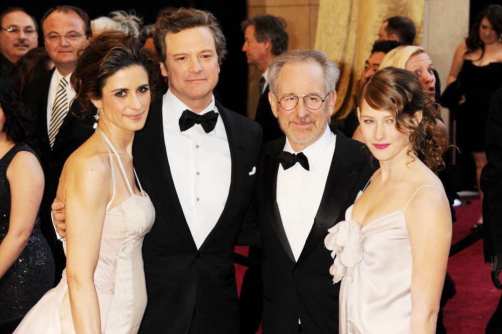 Livia Giuggioli;Colin Firth;Steven Spielberg;Sasha Spielberg;<br>83rd Annual Academy Awards (Oscars) - Arrivals