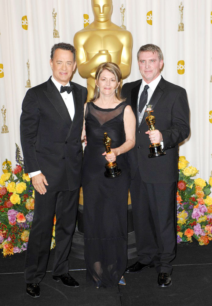 Tom Hanks;Karen O'Hara;Robert Stromberg;<br>83rd Annual Academy Awards (Oscars) - Press Room