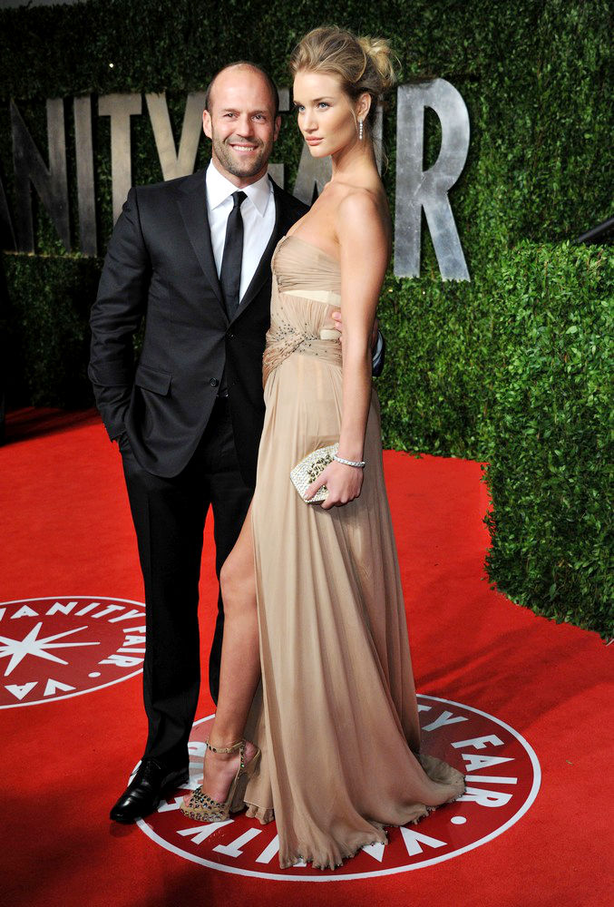 Jason Statham;Rosie Huntington-Whiteley;<br>2011 Vanity Fair Oscar Party - Arrivals