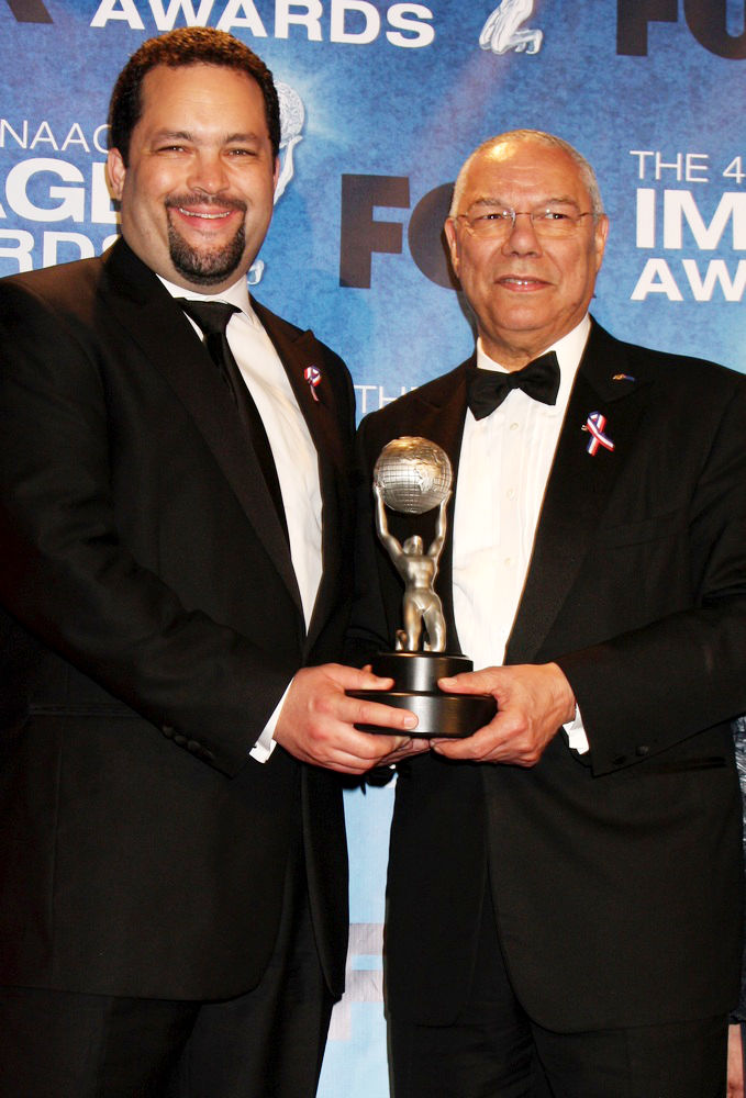 Benjamin Todd Jealous;Colin Powell;<br>42nd NAACP Image Awards - Press Room