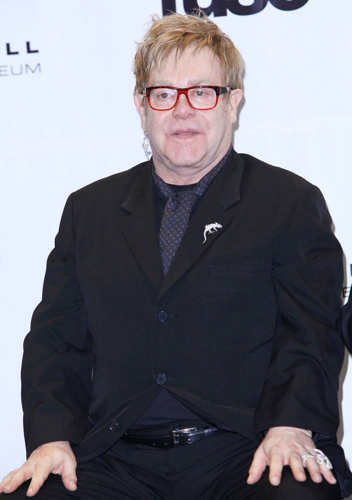 Elton John;<br>26th Annual Rock And Roll Hall Of Fame Induction Ceremony - Press Room