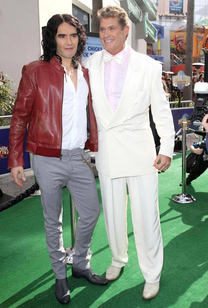 Russell Brand;David Hasselhoff;<br>Los Angeles Premiere of 'Hop'