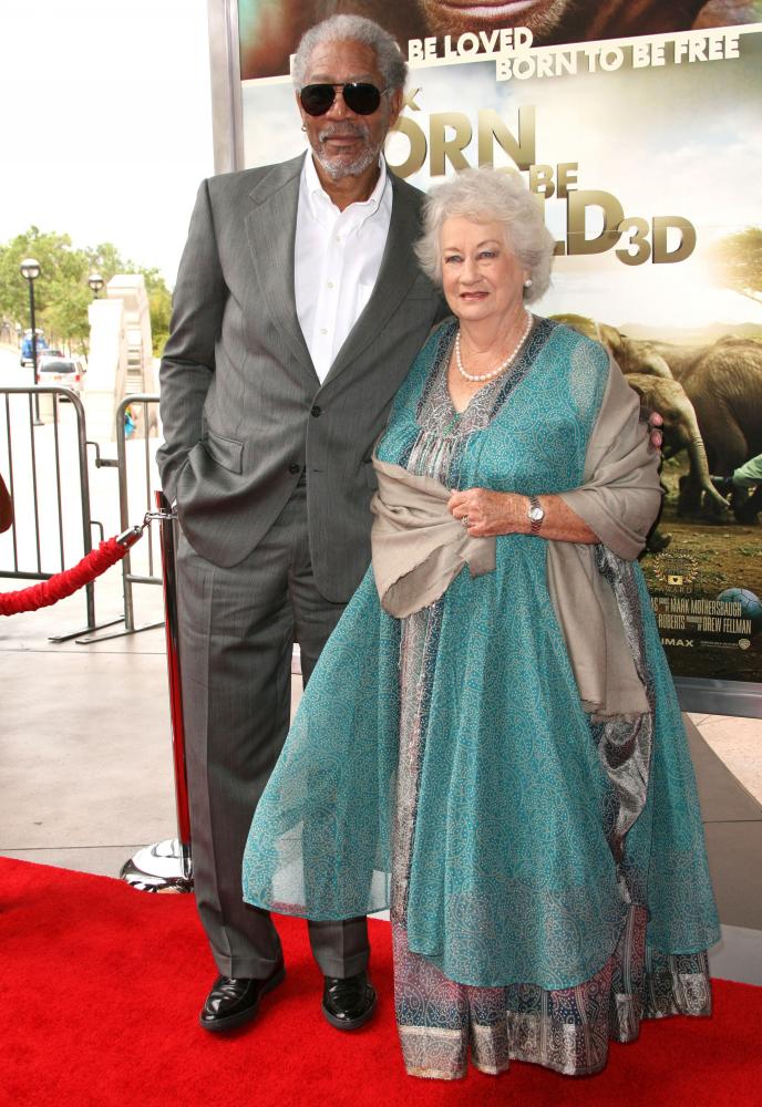 Morgan Freeman;Daphne Sheldrick;<br>World Premiere of Born to Be Wild 3D