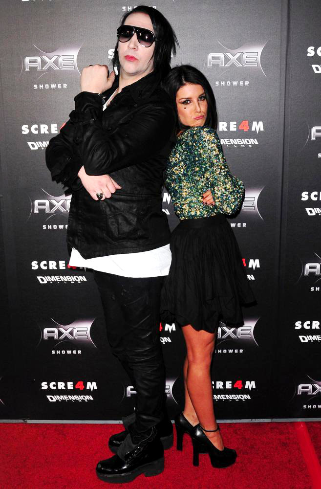 Marilyn Manson;Shenae Grimes;<br>World Premiere of 'Scream 4' - Arrivals