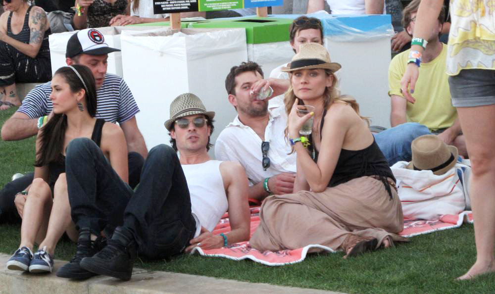 Nina Dobrev;Ian Somerhalder;Joshua Jackson;Diane Kruger;<br>Celebrities at The 2011 Coachella Valley Music and Arts Festival - Day 2