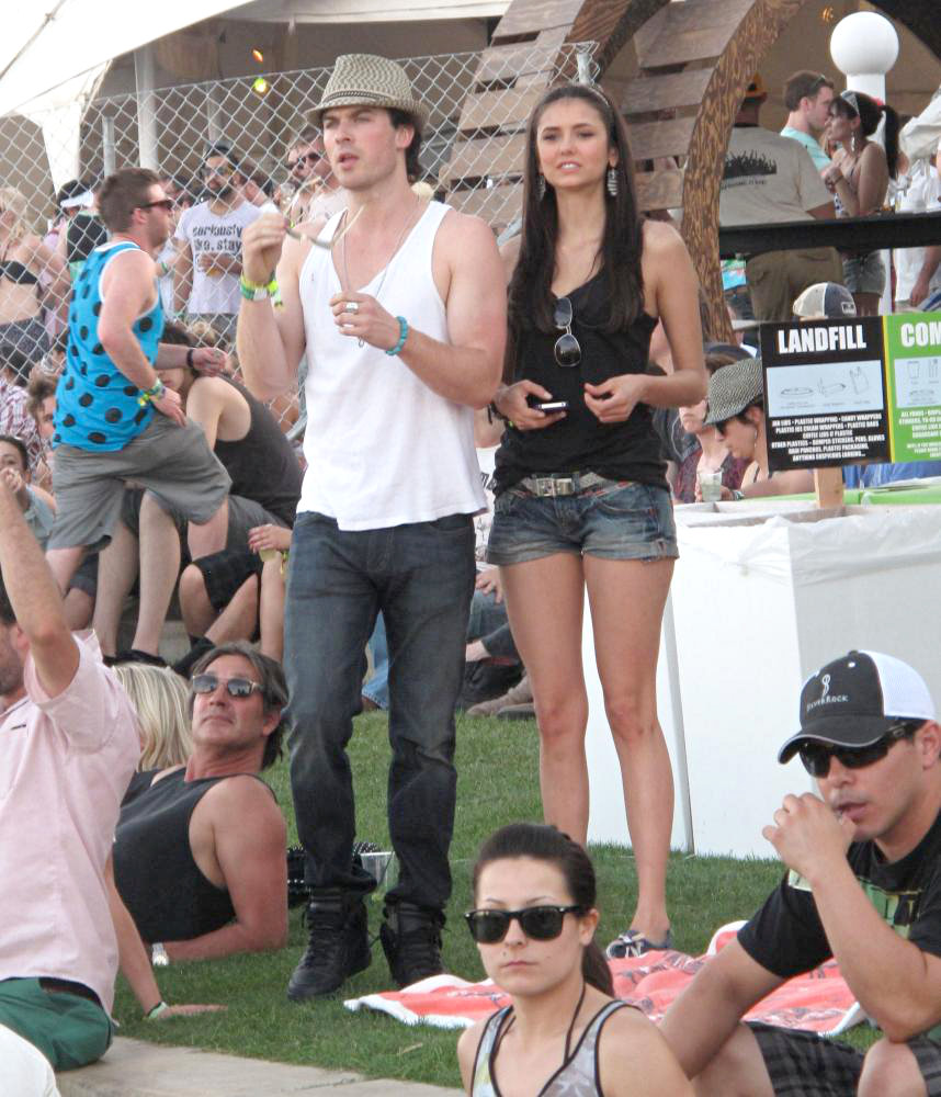 Ian Somerhalder;Nina Dobrev;<br>Celebrities at The 2011 Coachella Valley Music and Arts Festival - Day 2