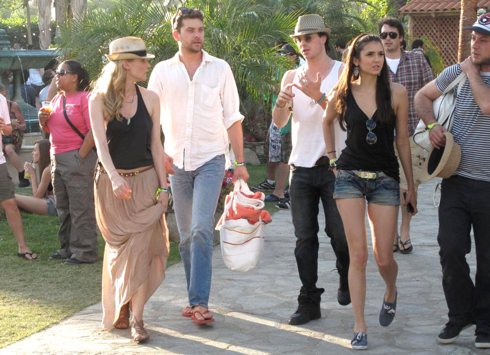 Diane Kruger;Joshua Jackson;Ian Somerhalder;Nina Dobrev;<br>Celebrities at The 2011 Coachella Valley Music and Arts Festival - Day 2