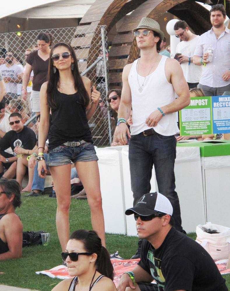 Nina Dobrev;Ian Somerhalder;<br>Celebrities at The 2011 Coachella Valley Music and Arts Festival - Day 2