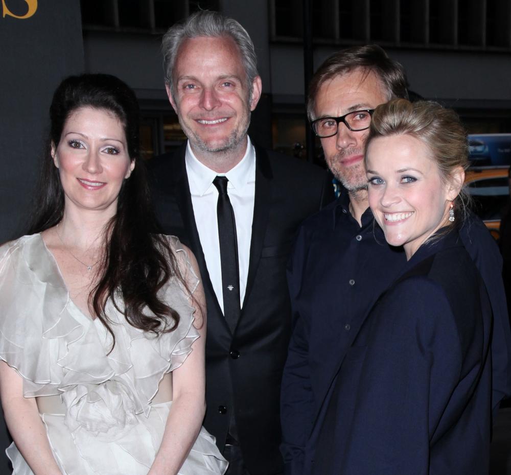 Sara Gruen;Francis Lawrence;Christoph Waltz;Reese Witherspoon;<br>The World Premiere of 'Water for Elephants' - Arrivals