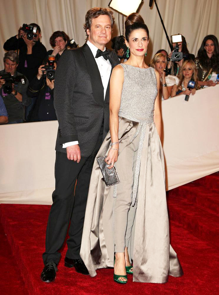 Colin Firth;Livia Giuggioli;<br>Alexander McQueen: Savage Beauty Costume Institute Gala
