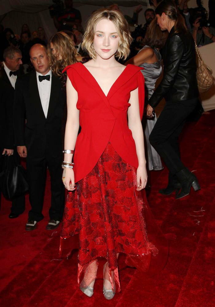 Saoirse Ronan;<br>Alexander McQueen: Savage Beauty Costume Institute Gala