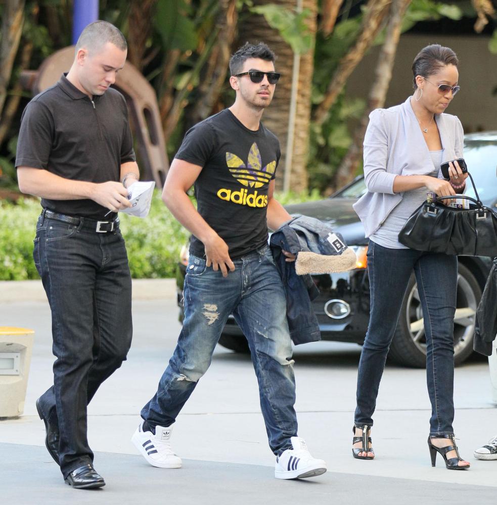 Joe Jonas;Jonas Brothers;<br>Celebrities Arrive at The Staples Center for Game 1 of The NBA Western Conference Semi-Finals