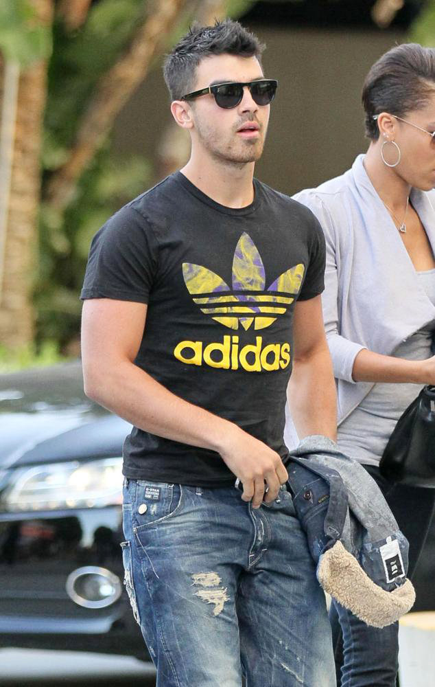 Joe Jonas;Jonas Brothers;<br>Celebrities Arrive at The Staples Center for Game 1 of The NBA Western Conference Semi-Finals