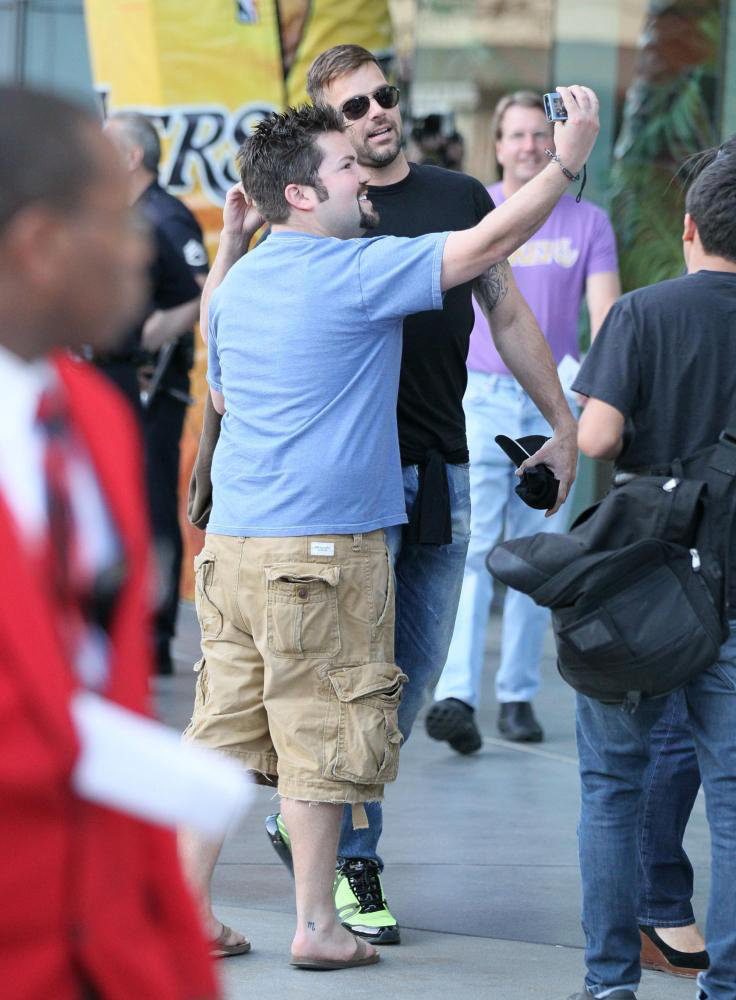 Ricky Martin;<br>Celebrities Arrive at The Staples Center for Game 1 of The NBA Western Conference Semi-Finals