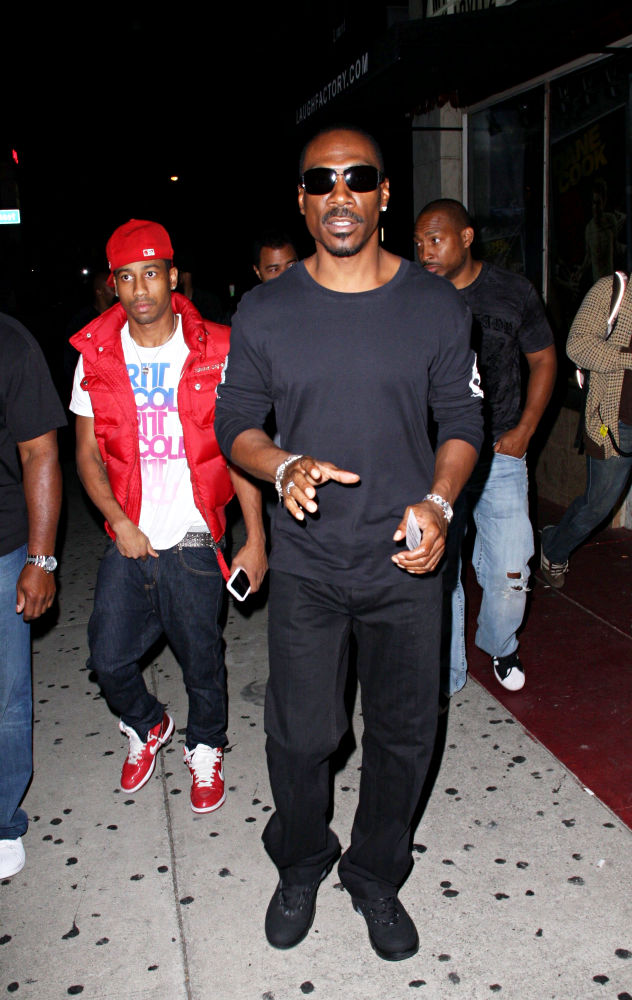 Eddie Murphy;<br>Eddie Murphy leaving the Laugh Factory