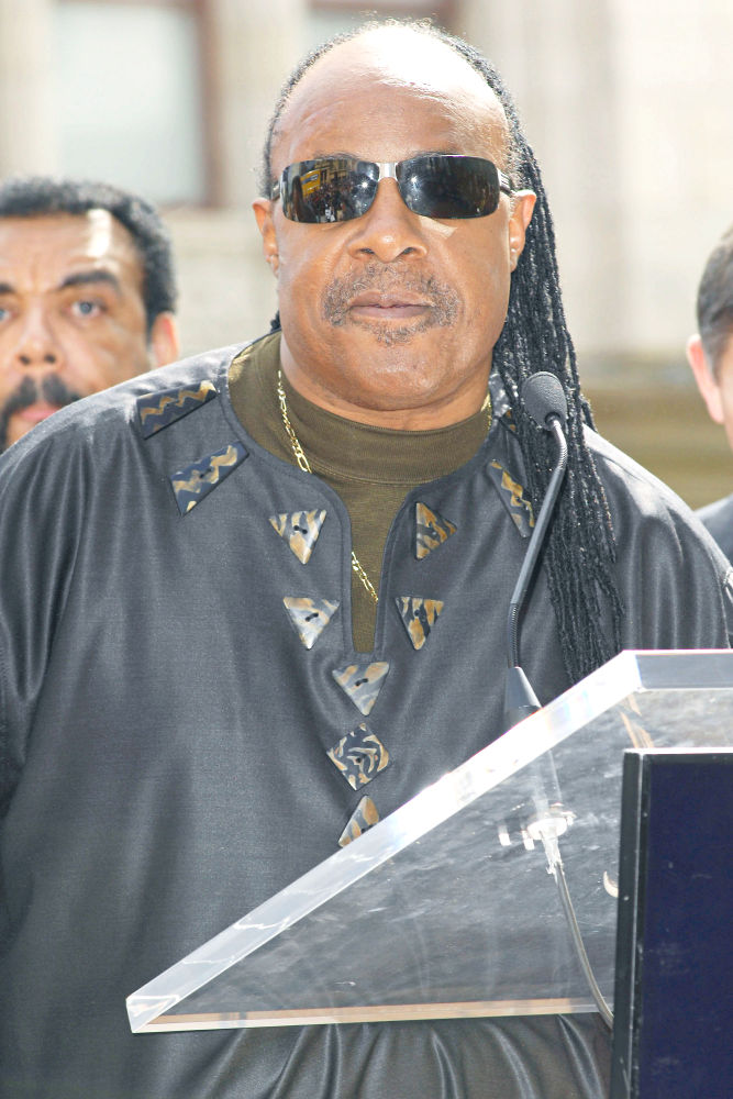 Stevie Wonder;<br>Motown Band 'The Miracles' receive the 2, 381st star on The Hollywood Walk Of Fame
