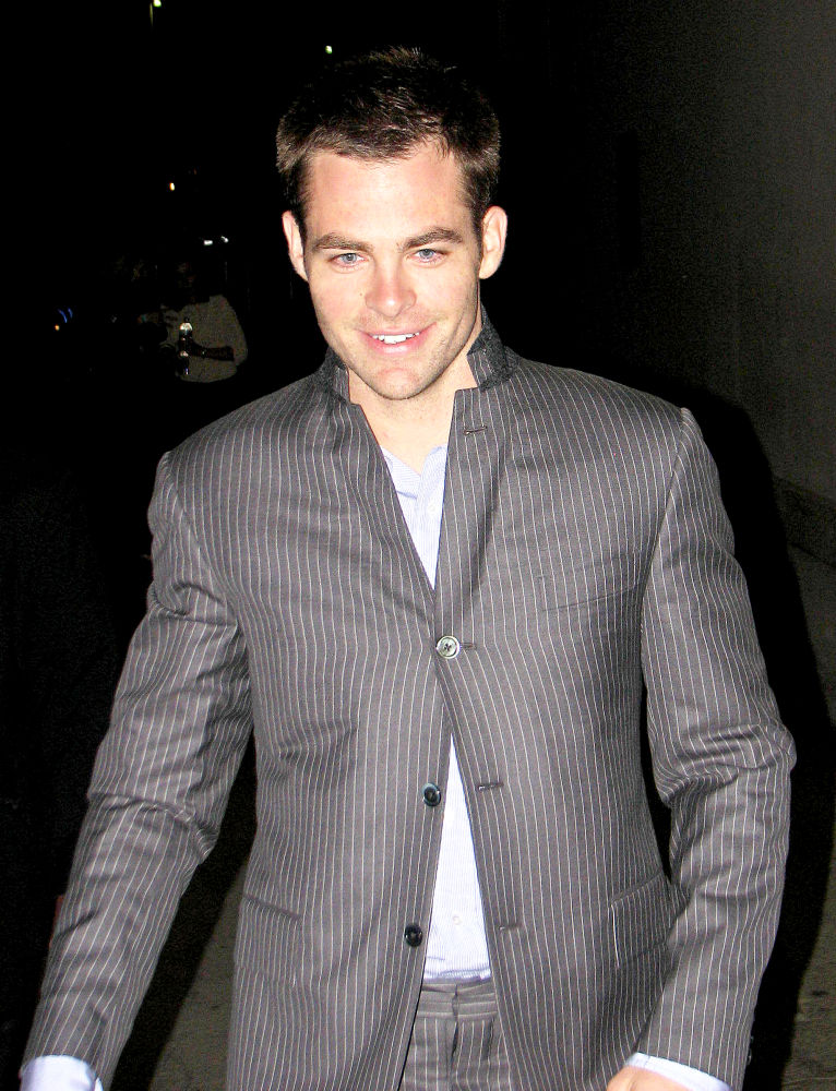 Chris Pine;<br>'Star Trek' star leaving the El Capitan Theatre after appearing on 'Jimmy Kimmel Live!'