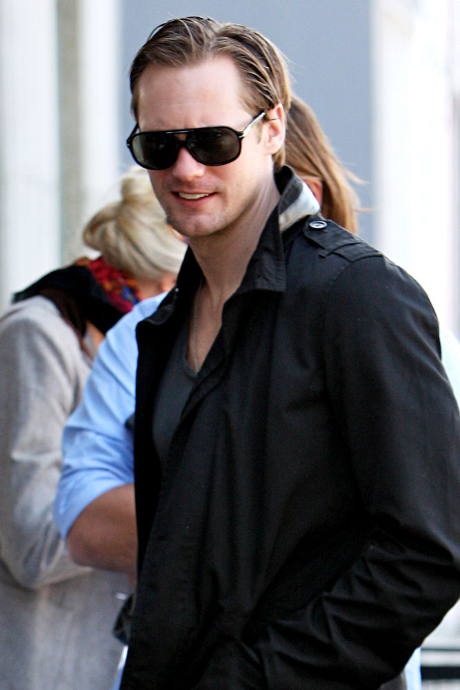 Alexander Skarsgard;<br>Alexander Skarsgard enjoys lunch with friends