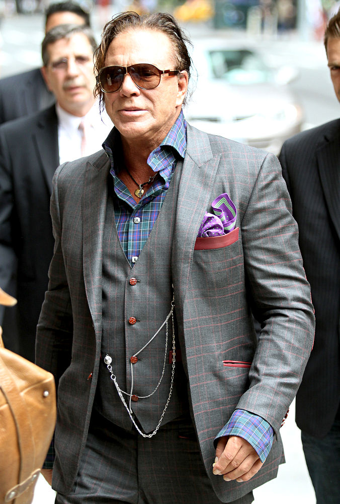 Mickey Rourke;<br>Mickey Rourke Outside The Ed Sullivan Theater for The Late Show with David Letterman