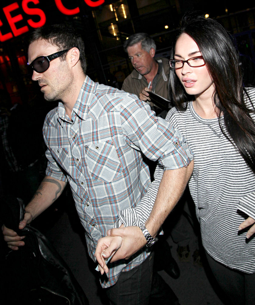 Brian Austin Green;Megan Fox;<br>Megan Fox and Brian Austin Green leaving The Staples Center to watch The Phoenix Suns vs L.A. Lakers
