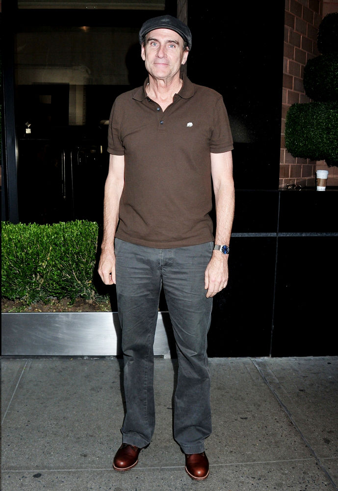 James Taylor;<br>James Taylor Departs His Manhattan Hotel