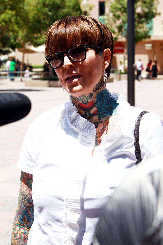 Janine Lindemulder;<br>Outside The Orange County Superior Court for The Final Day of Testimony