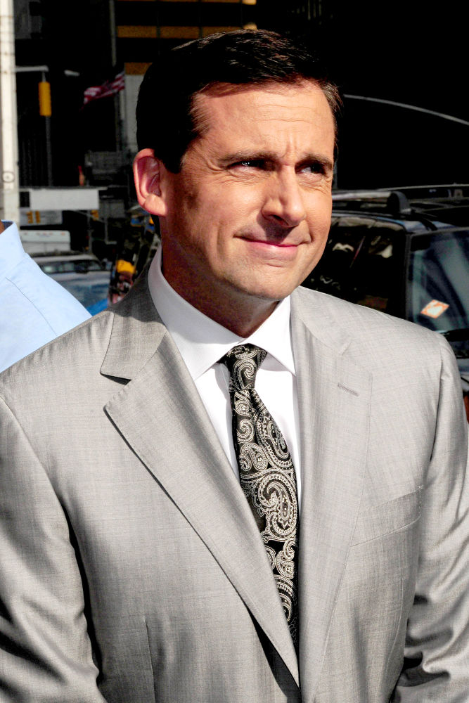 Steve Carell;<br>Steve Carell Outside The Ed Sullivan Theater for 'The Late Show' with David Letterman Show