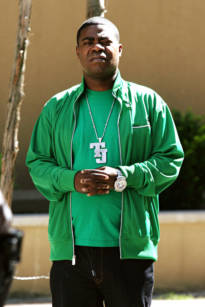 Tracy Morgan;<br>Filming on Location for The Television Show '30 Rock'