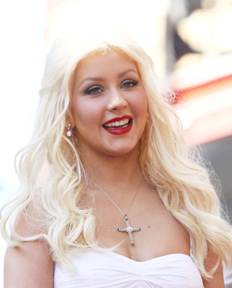 Christina Aguilera;<br>Christina Aguilera Receives A Star on The Hollywood Walk of Fame