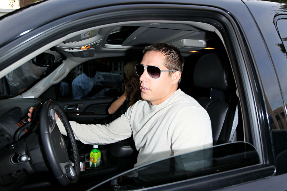 Paris Hilton;Cy Waits;<br>Cy Waits Leaving The Ivy with His Girlfriend to Go Christmas Shopping at Kitson Boutique