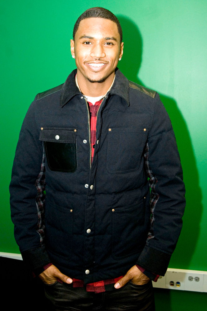 Trey Songz in Trey Songz Is Seen at WGCI Coca Cola Lounge Just Before His P...