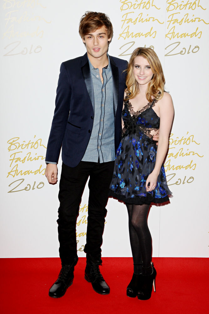 Douglas Booth;Emma Roberts;<br>The British Fashion Awards 2010 - Arrivals