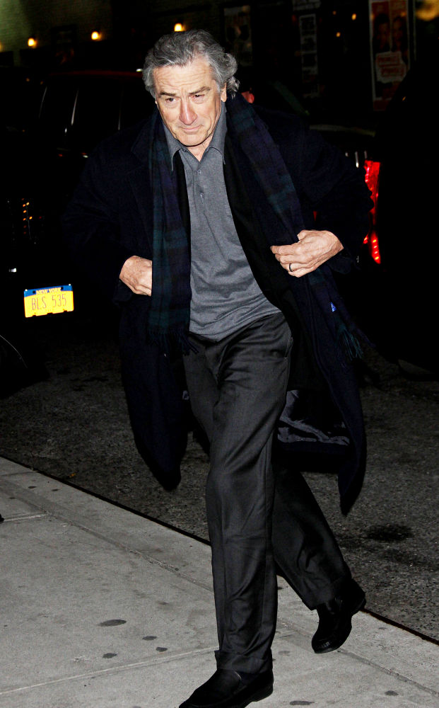Robert De Niro;<br>Robert De Niro Outside The Ed Sullivan Theater for 'The Late Show with David Letterman'