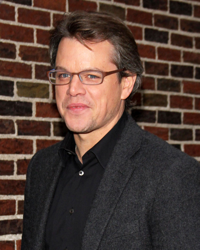 Matt Damon;<br>Matt Damon Outside The Ed Sullivan Theater for 'The Late Show with David Letterman'