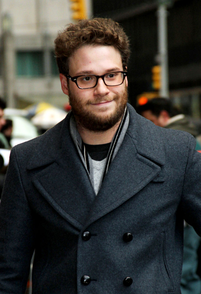 Seth Rogen;<br>Seth Rogen Outside The Ed Sullivan Theater for 'The Late Show with David Letterman'