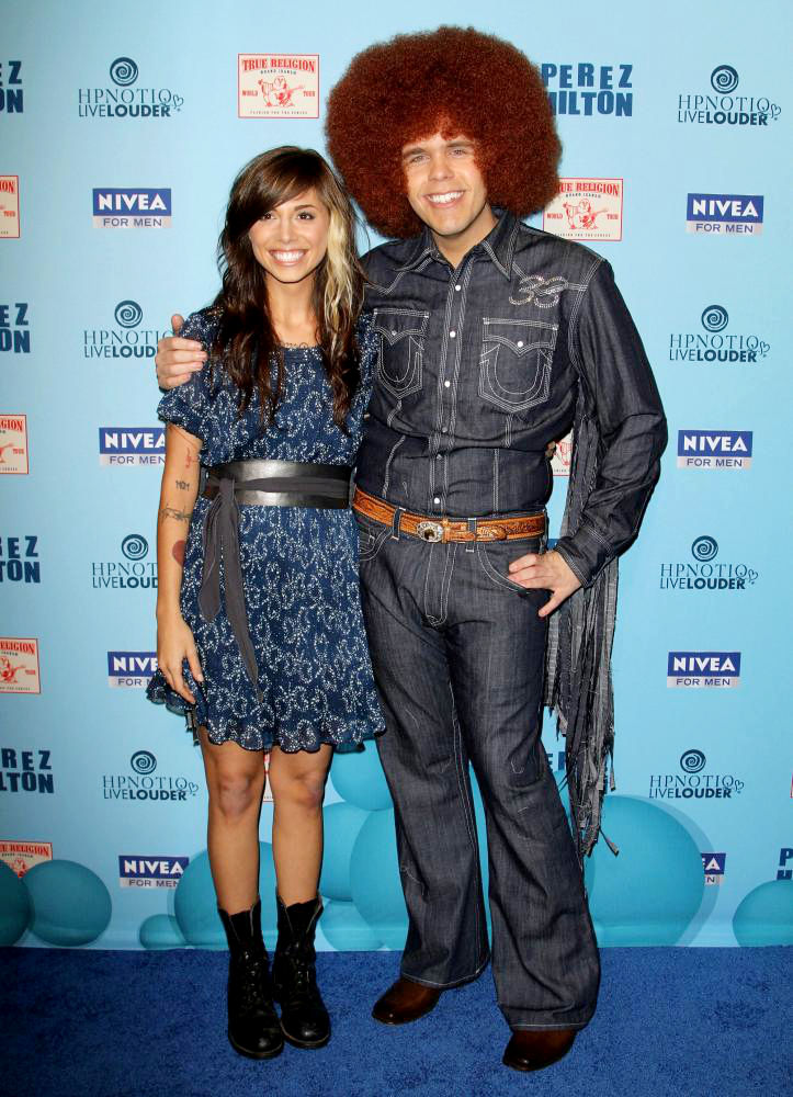 Christina Perri;Perez Hilton;<br>'Perez Hilton's Blue Ball 33rd Birthday Celebration' - Arrivals