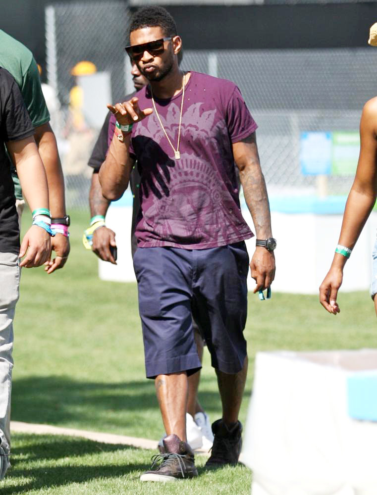 Usher;<br>Celebrities at The 2011 Coachella Valley Music and Arts Festival - Day 1