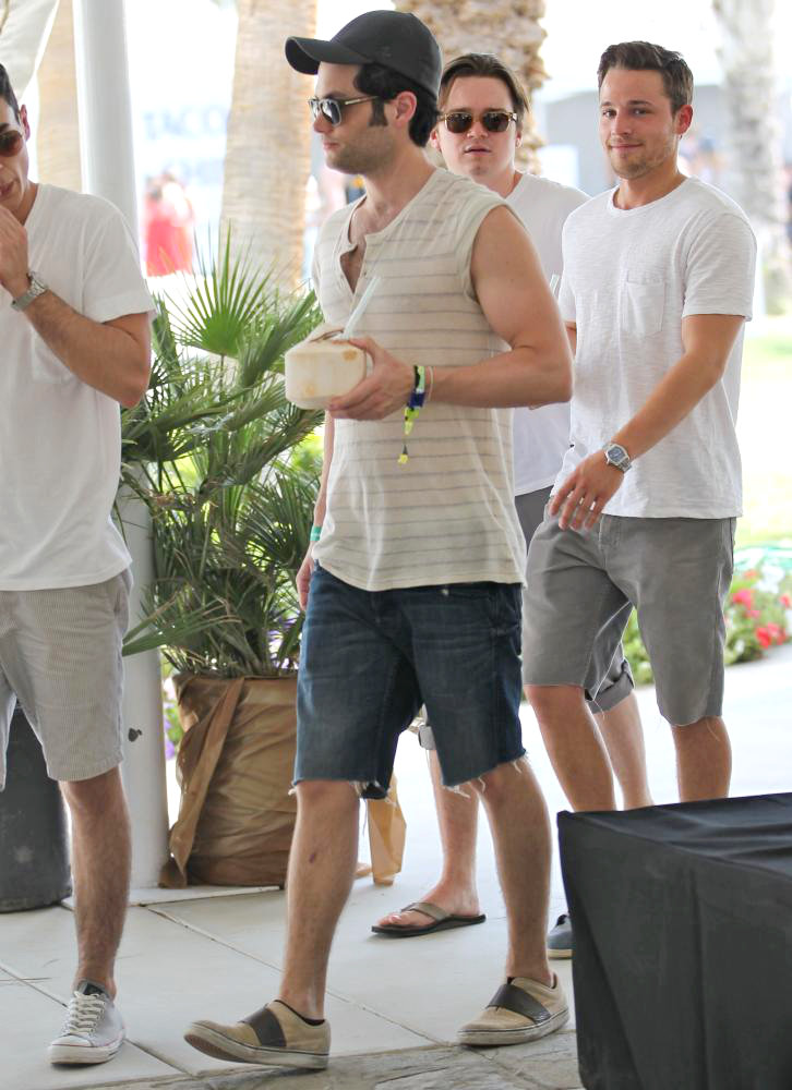 Penn Badgley;Dan Byrd;Shawn Pyfrom;<br>Celebrities at The 2011 Coachella Valley Music and Arts Festival - Day 1