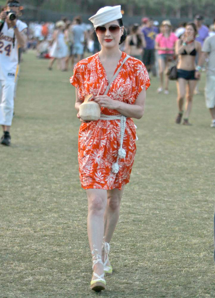 Dita Von Teese;<br>Celebrities at The 2011 Coachella Valley Music and Arts Festival - Day 3