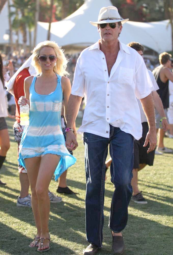 Hayley Roberts;David Hasselhoff;<br>Celebrities at The 2011 Coachella Valley Music and Arts Festival - Day 3