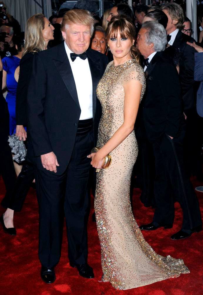 Donald Trump;Melania Trump;<br>Alexander McQueen: Savage Beauty Costume Institute Gala