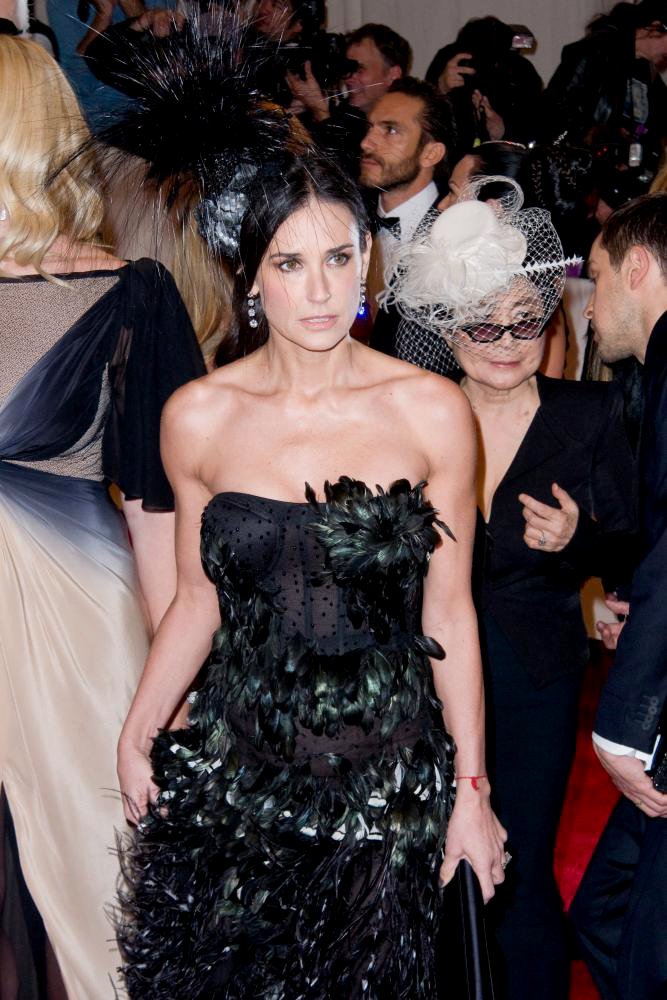 Demi Moore;<br>Alexander McQueen: Savage Beauty Costume Institute Gala