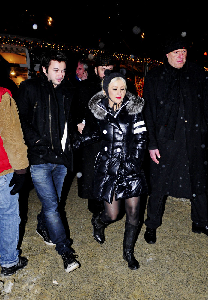 Christina Aguilera;Matt Rutler;<br>Christina Aguilera and Matt Rutler At The Christmas Market On Gendarmenmarkt square