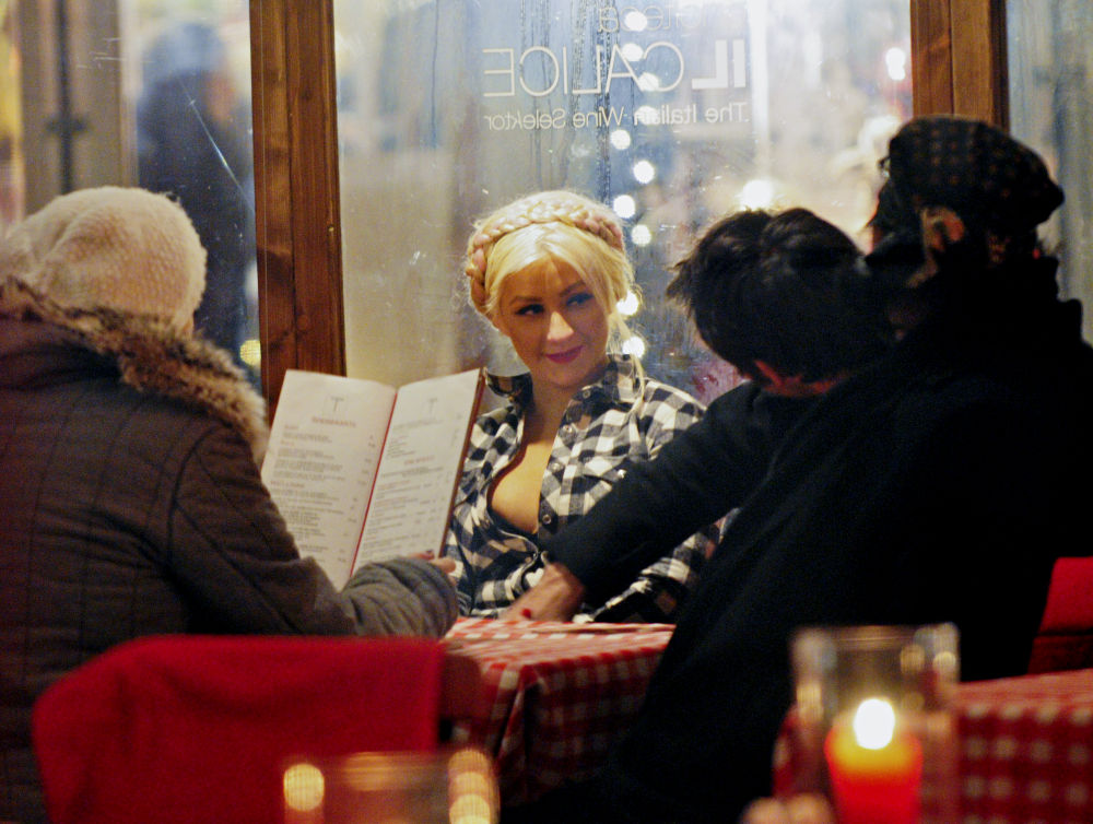 Christina Aguilera;Matt Rutler;<br>Christina Aguilera and Matt Rutler At The Christmas Market On Gendarmenmarkt square