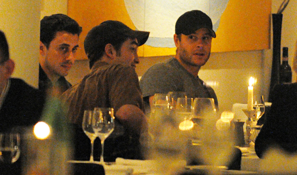Robert Pattinson;<br>Robert Pattinson Having Dinner at Bocca di Bacco Restaurant on Friedrichstrasse Street