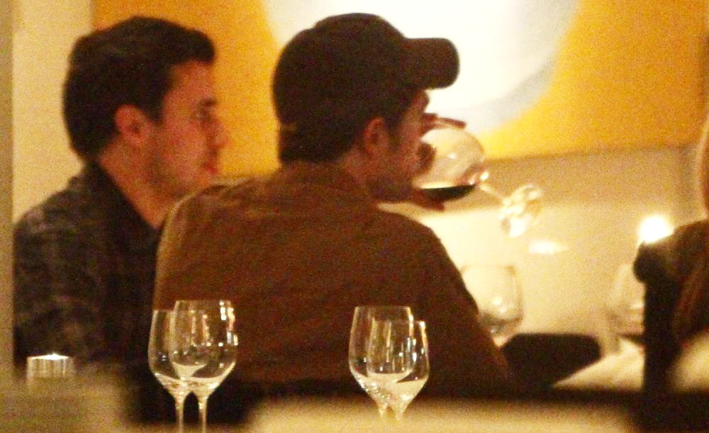 Robert Pattinson;<br>Robert Pattinson Having Dinner at Bocca di Bacco Restaurant on Friedrichstrasse Street