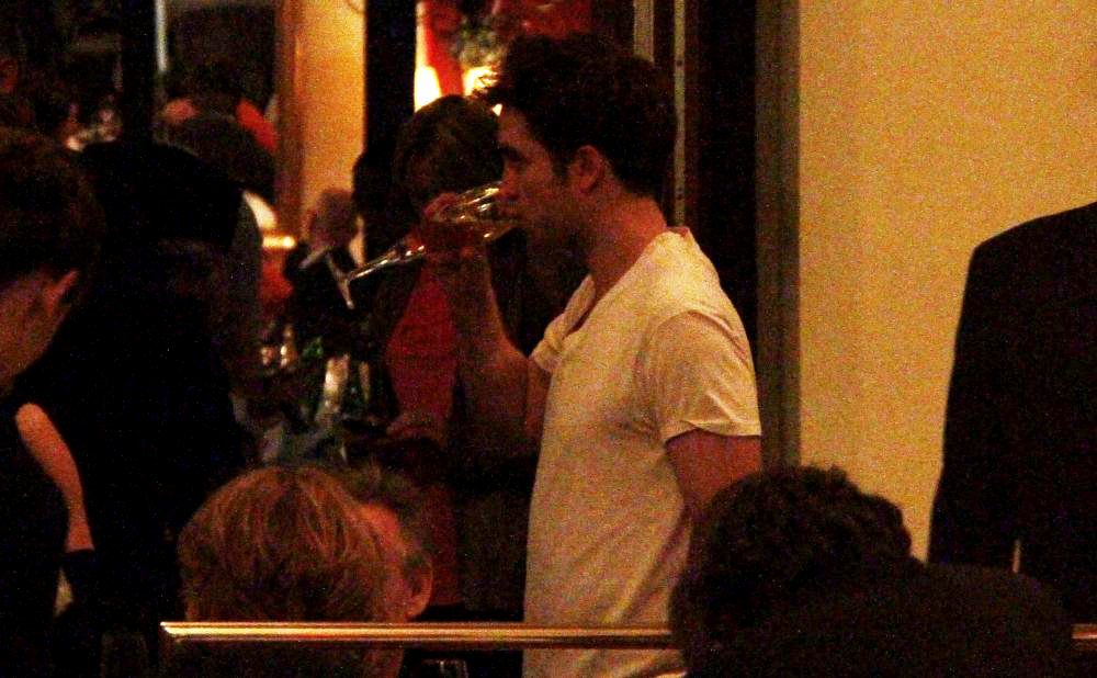 Robert Pattinson;<br>Robert Pattinson at Borchardt Restaurant After The European Premiere of 'Water for Elephants'