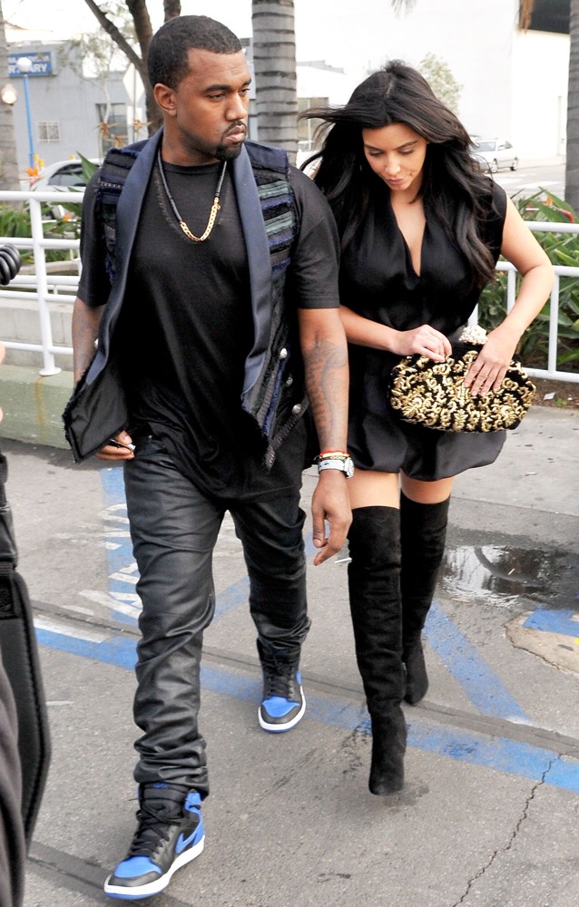 Kanye West and Kim Kardashian Leaving Kung Pao Bistro