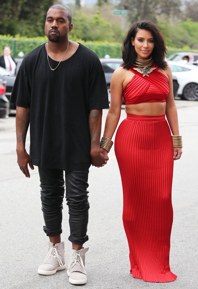Kanye West;Kim Kardashian;<br>Roc Nation Pre-Grammy Brunch - Arrivals